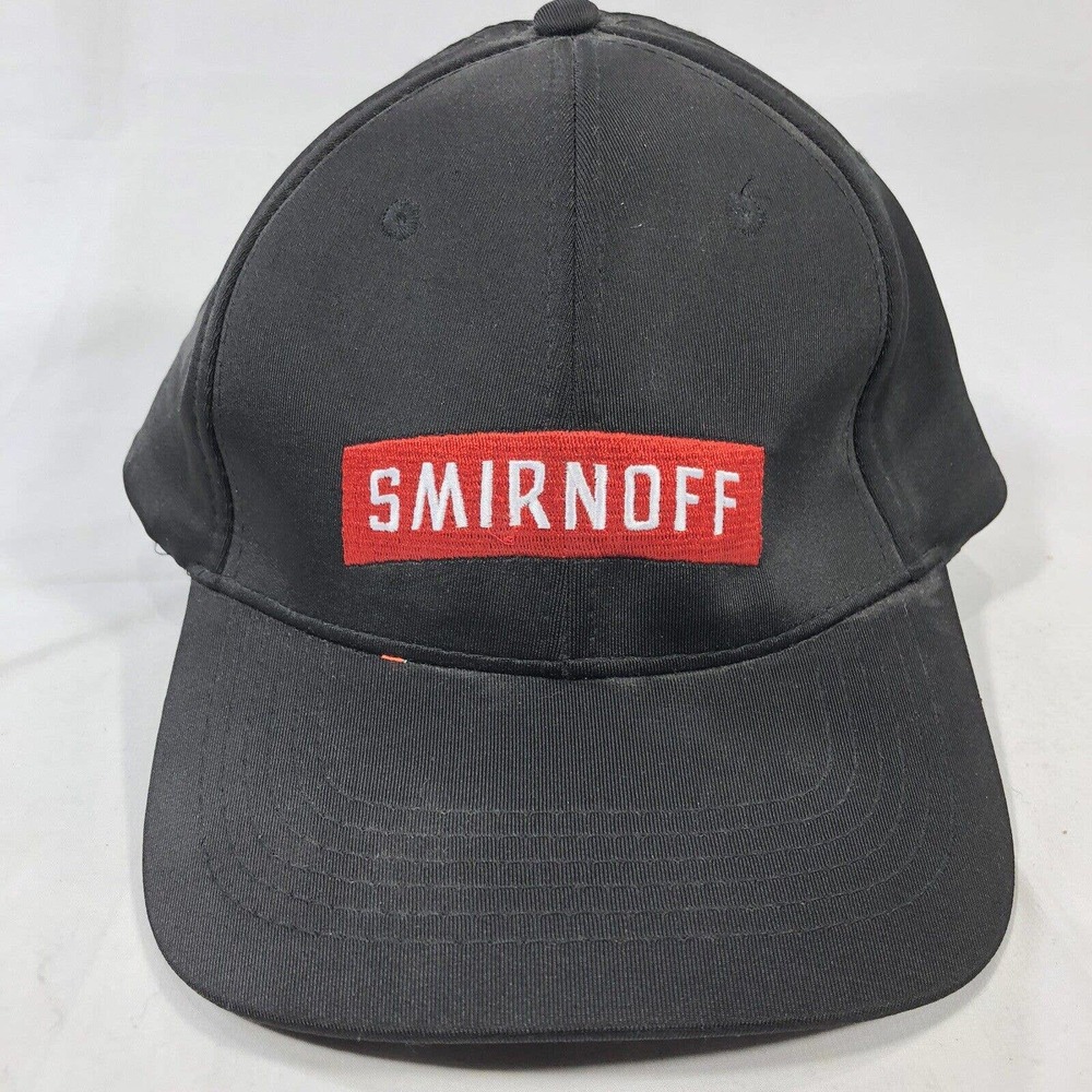 SMIRNOFF VODKA HAT CAP BLACK ADJUSTABLE 21 ONE SIZE FITS MOST OSFM ALCOHOL
